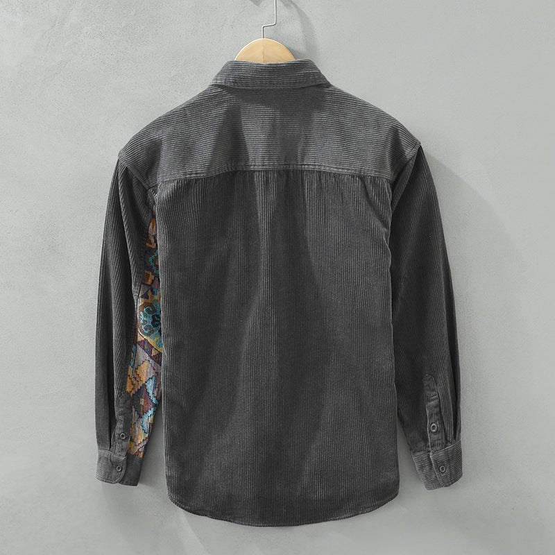 Herren Stilvolles Langarmhemd Vintage