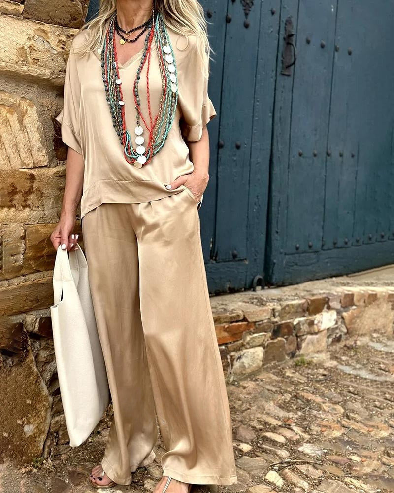 Hiltrun - Bluse & Hosen Set