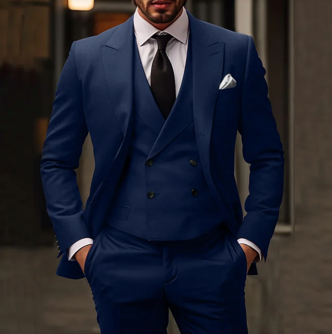 Herren 3-Teiliger Anzug Slim Fit