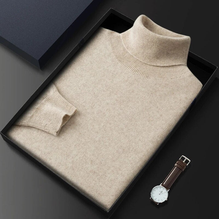 Herren Hochwertiger Pullover Rollkragen