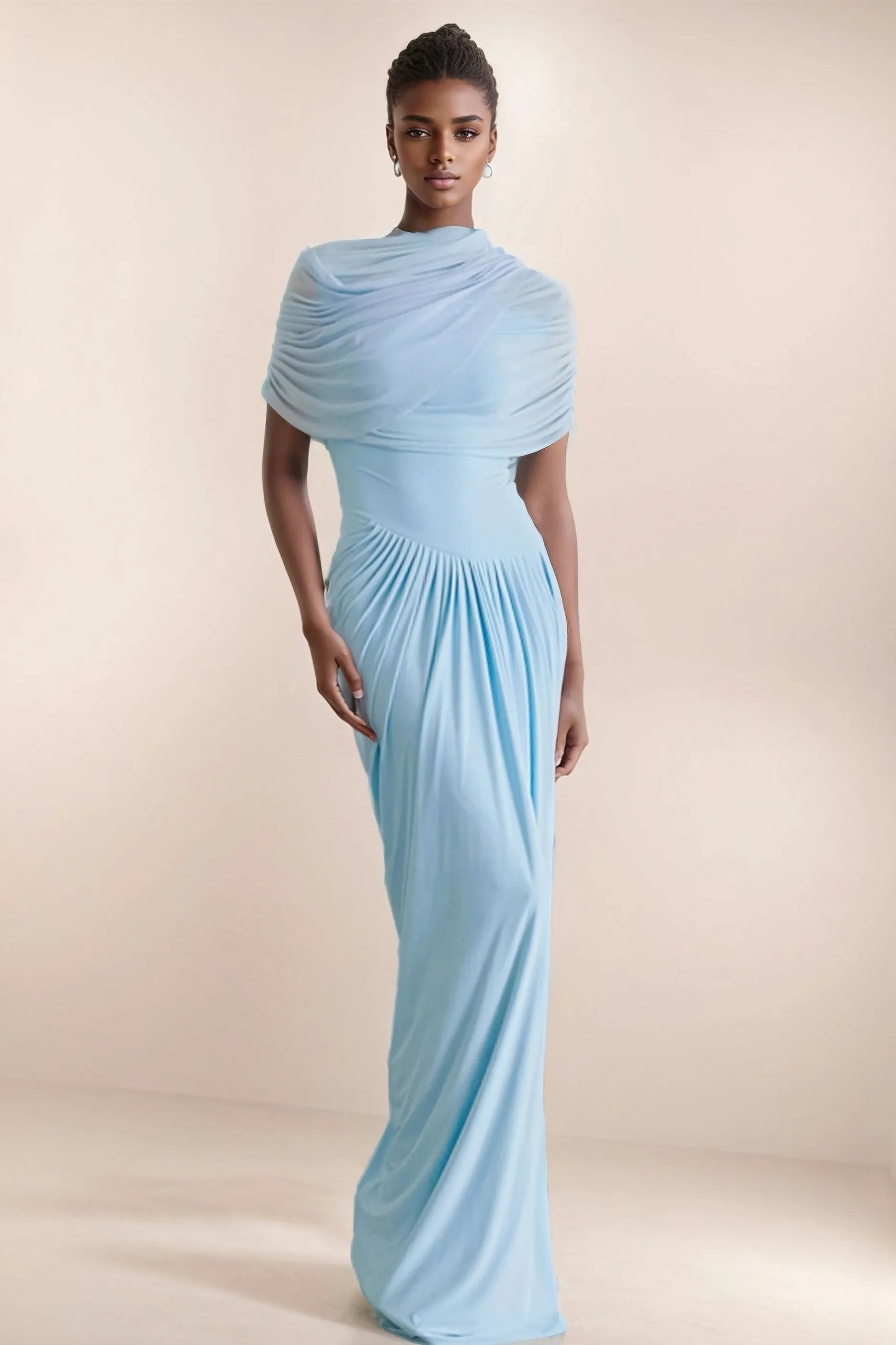 Sabrina | Maxikleid Drapiert Lang Damen