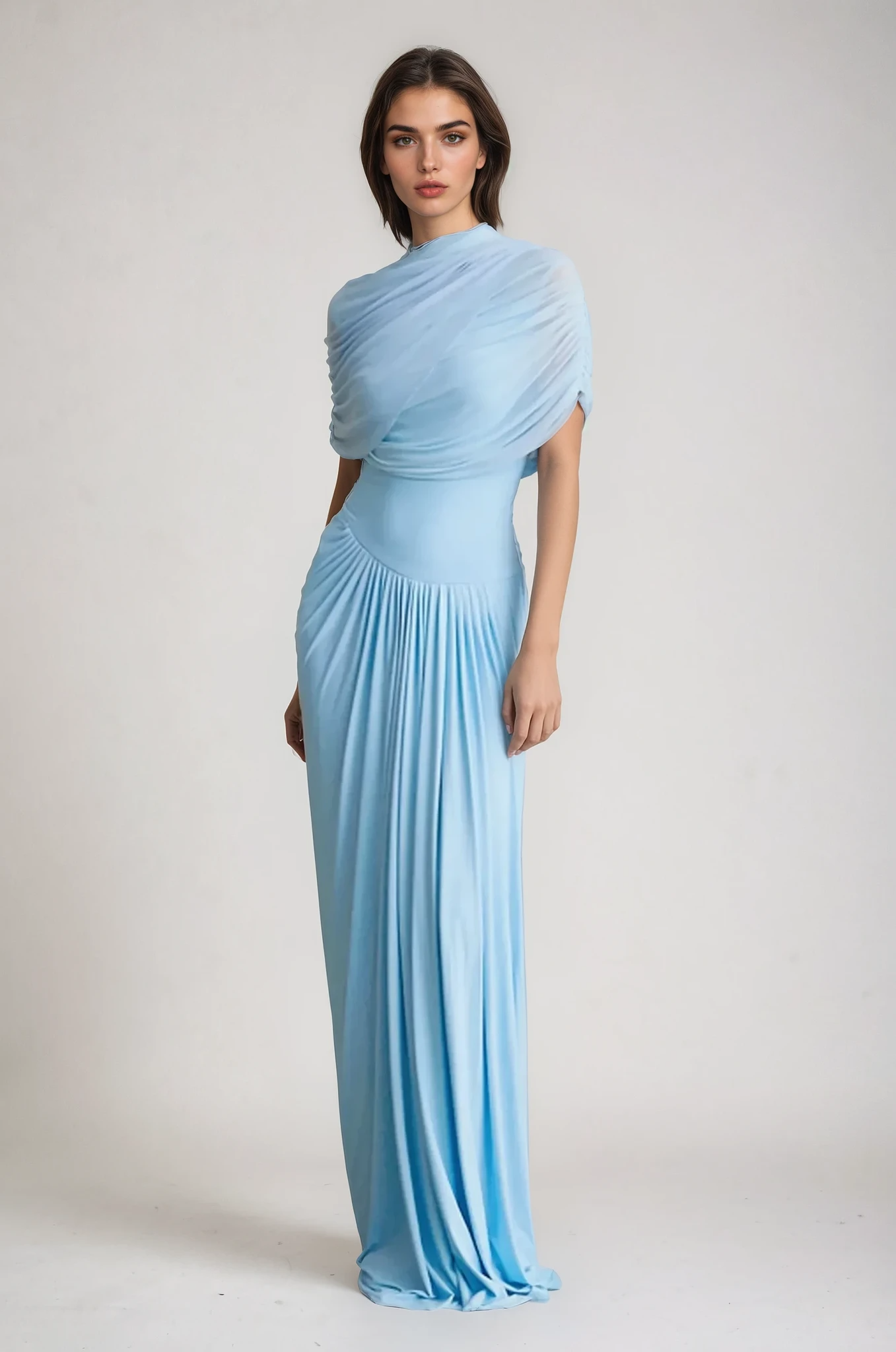 Sabrina | Maxikleid Drapiert Lang Damen