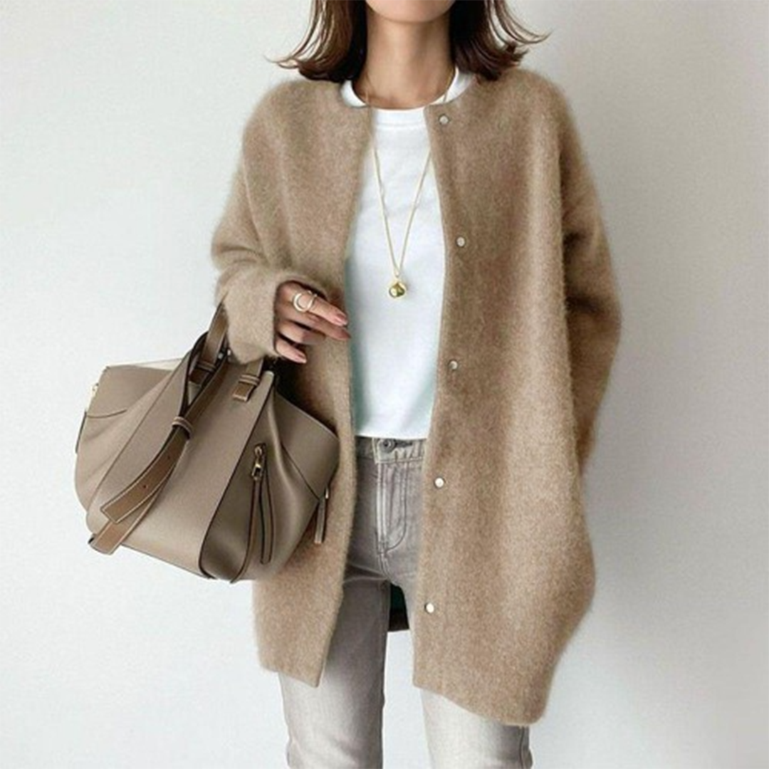 Damen Vintage Strickjacke Langarm