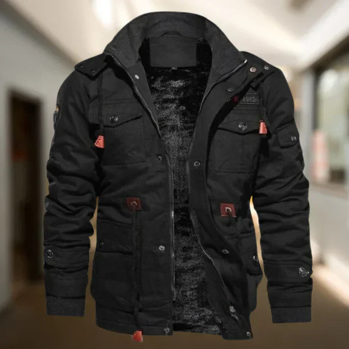 Herren Hochwertige Jacke mit Weichem Futter Warme