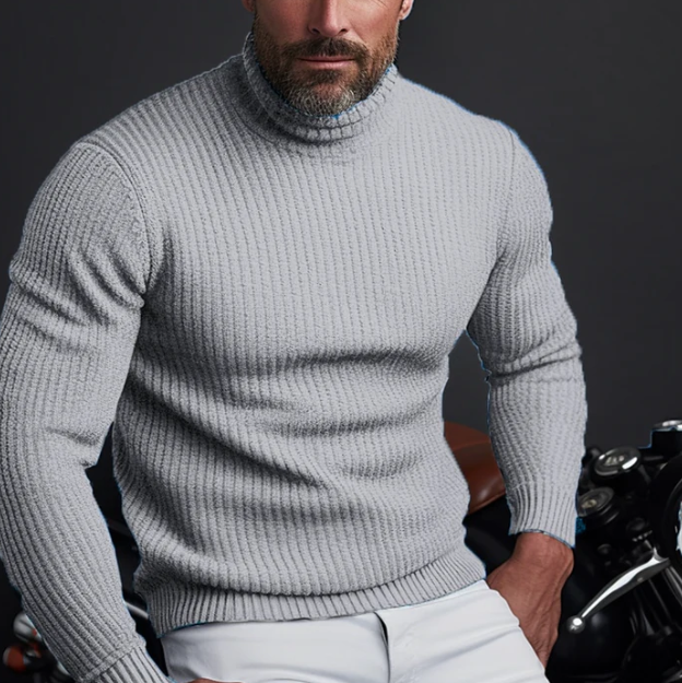 Herren Hochwertiger Designer Pullover Rollkragen