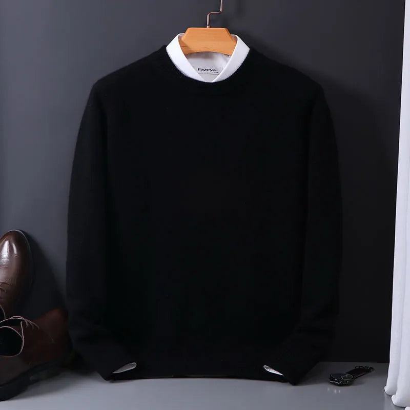 Herren Hochwertige Pullover Langarm