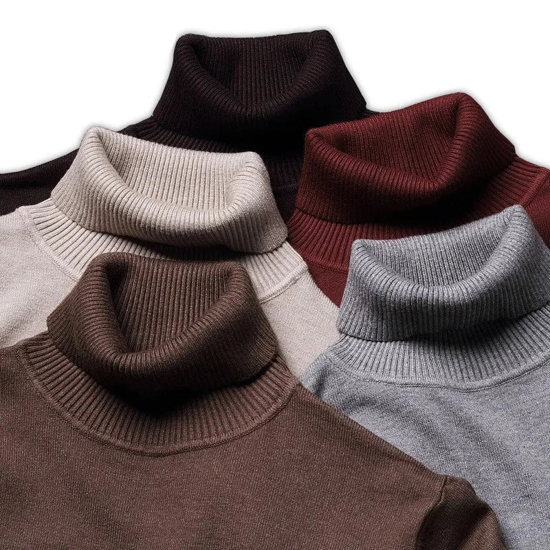 Herren Weiches Rollkragenpullover Warm