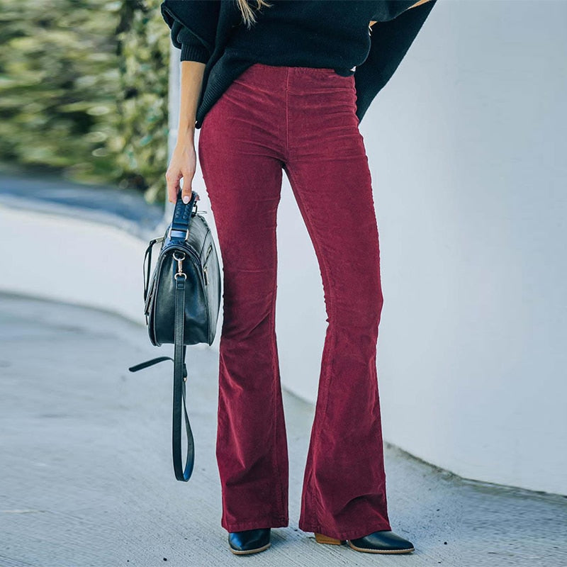 Belia - Dehnbare Lange Cordhose