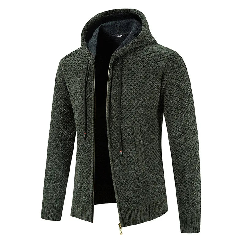 Herren Warme Strickjacke Langarm