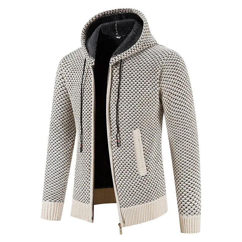 Herren Warme Strickjacke Langarm