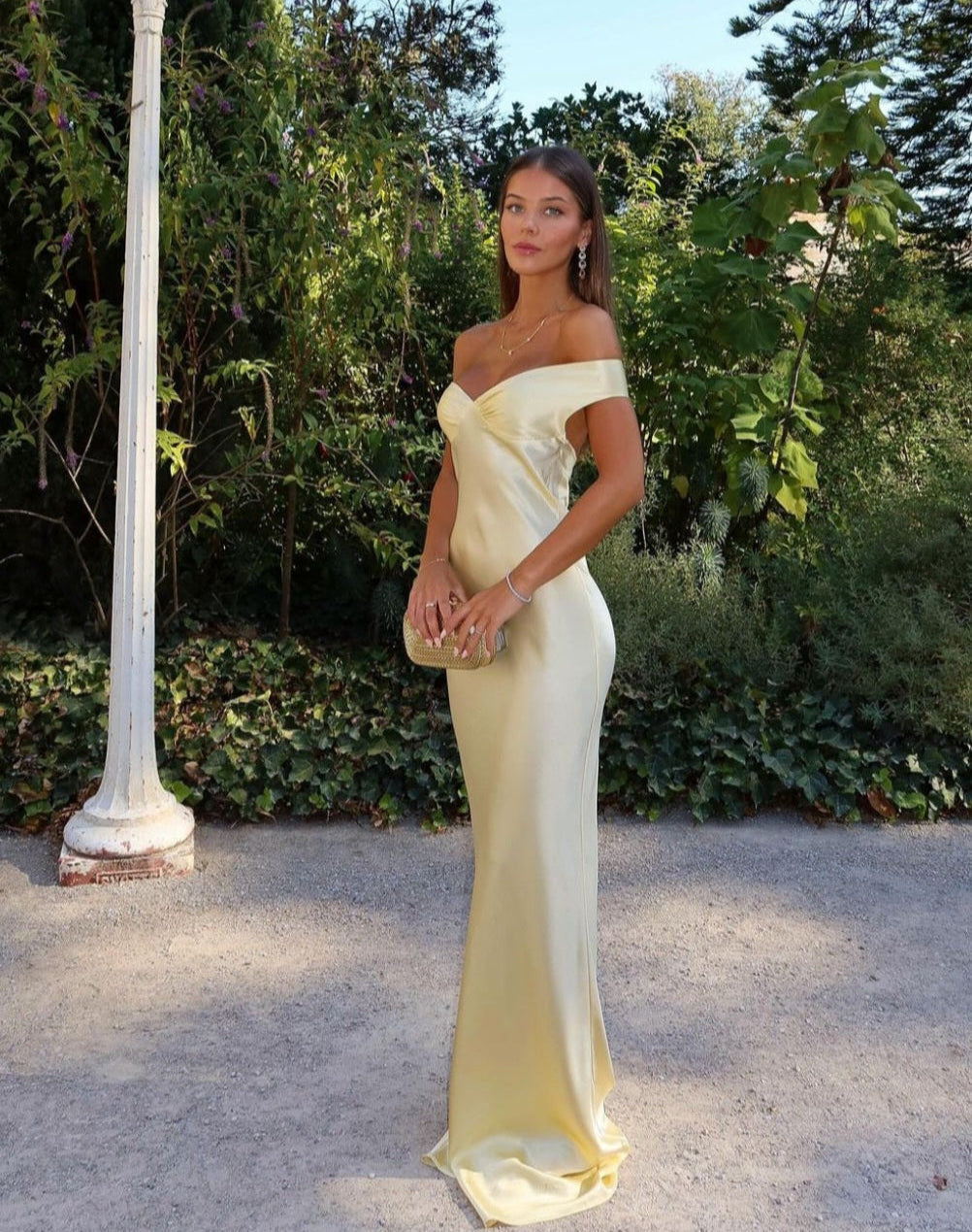 Elysa - Damen Rückenfreies Kleid Maxi