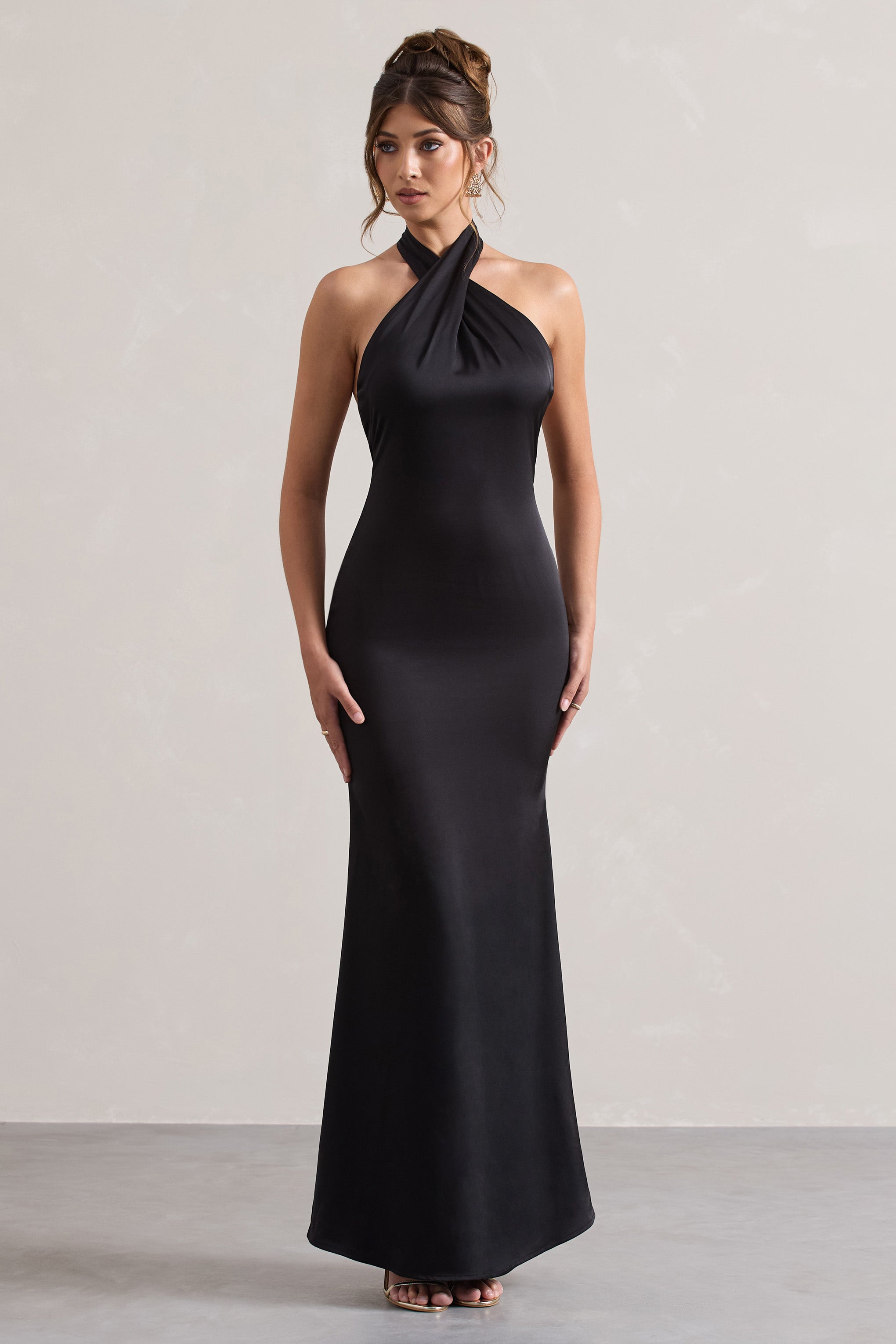 Karrie - Damen Neckholder-Kleid Maxi
