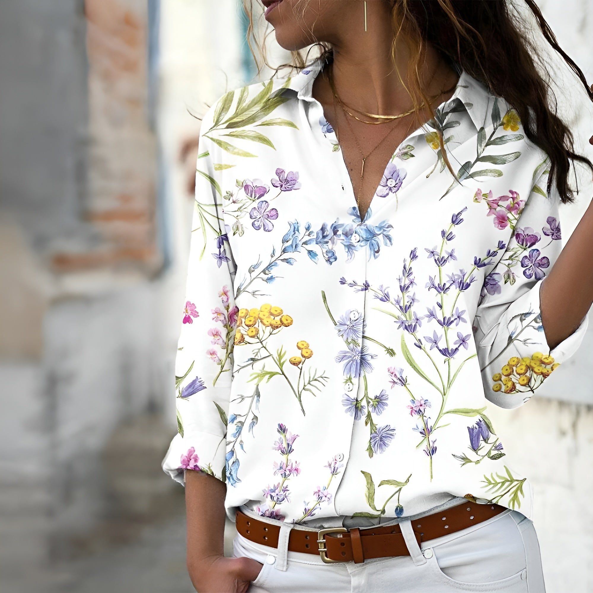 Pearl - Lässige Damen Bluse mit Muster
