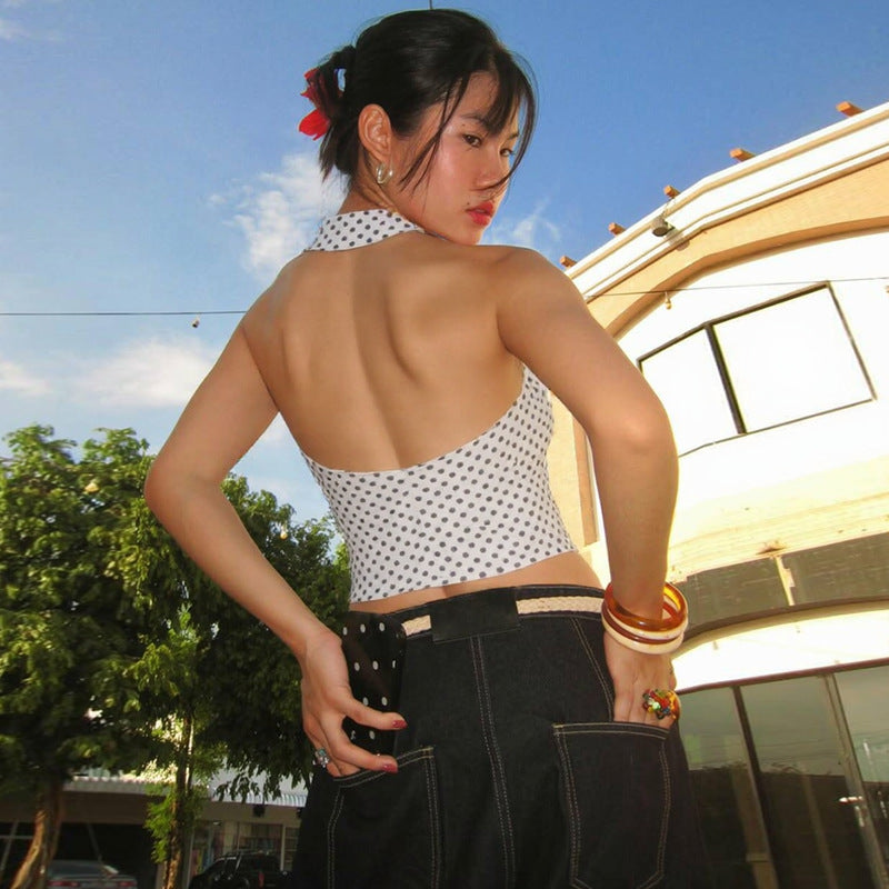 Aya - Damen Ärmelloses Neckholder-Top Elegant