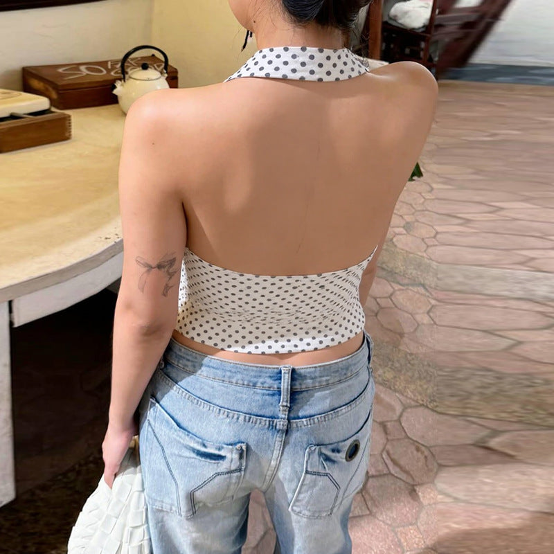 Aya - Damen Ärmelloses Neckholder-Top Elegant