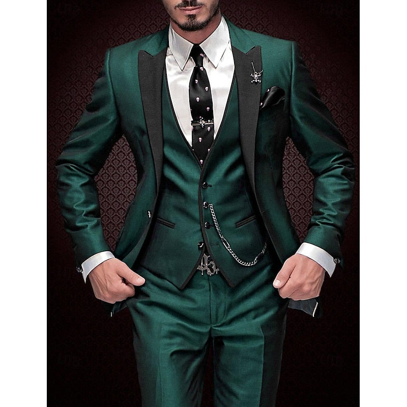 Herren Business Dreiteiliges Set Mit Weste