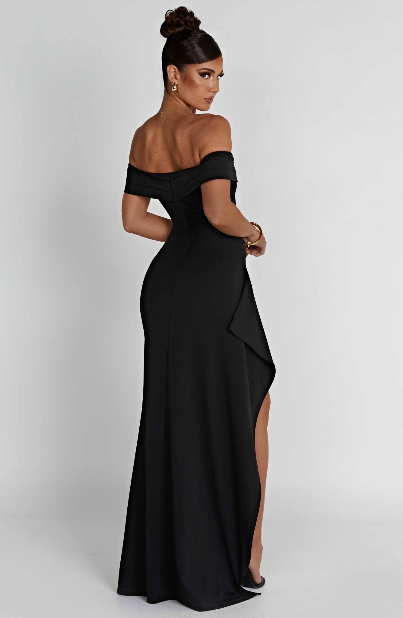Alice | Langes Kleid mit Schlitz Schultern Frei