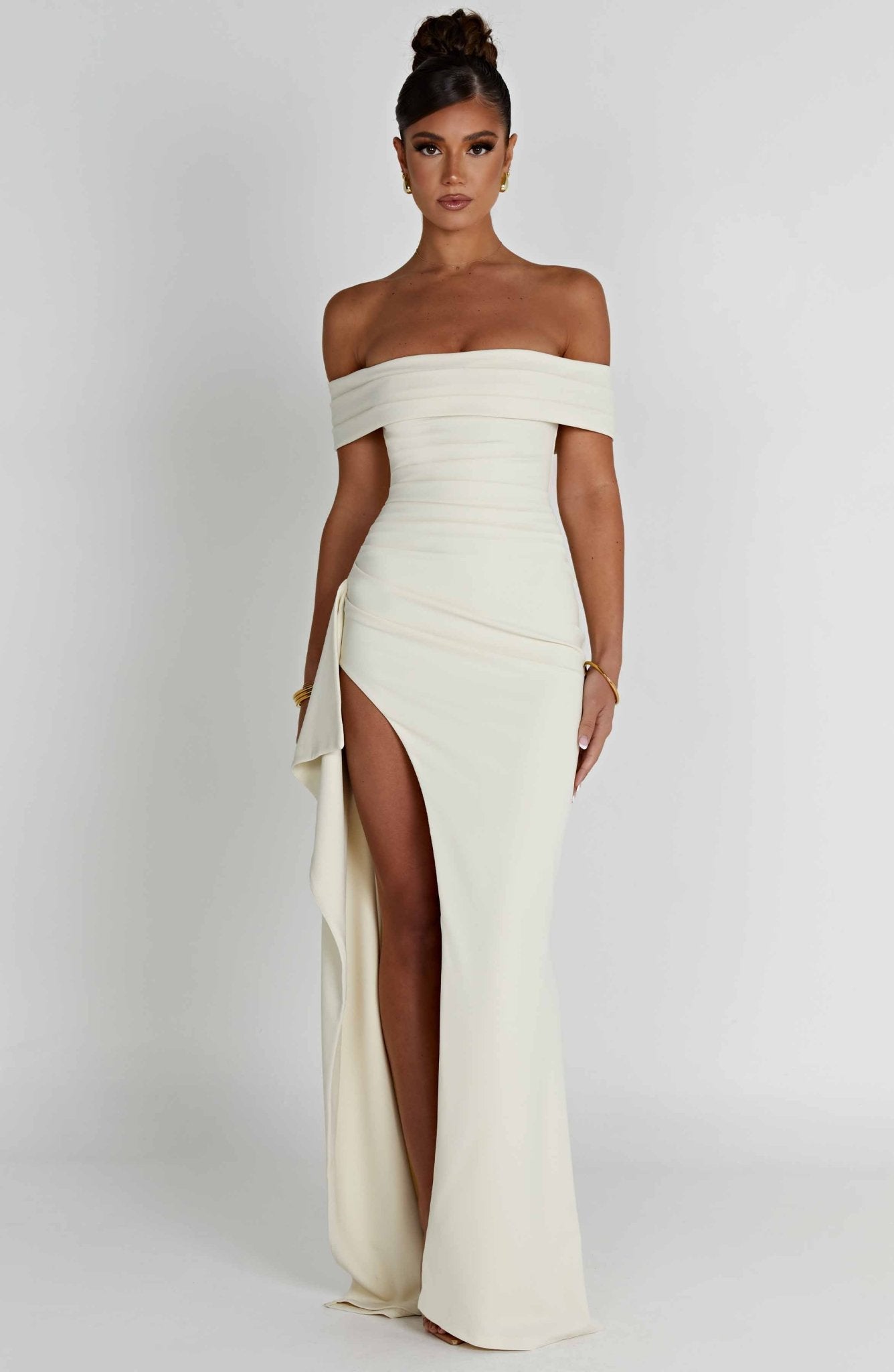 Alice | Langes Kleid mit Schlitz Schultern Frei