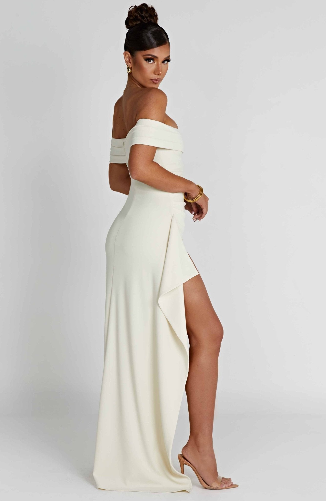Alice | Langes Kleid mit Schlitz Schultern Frei