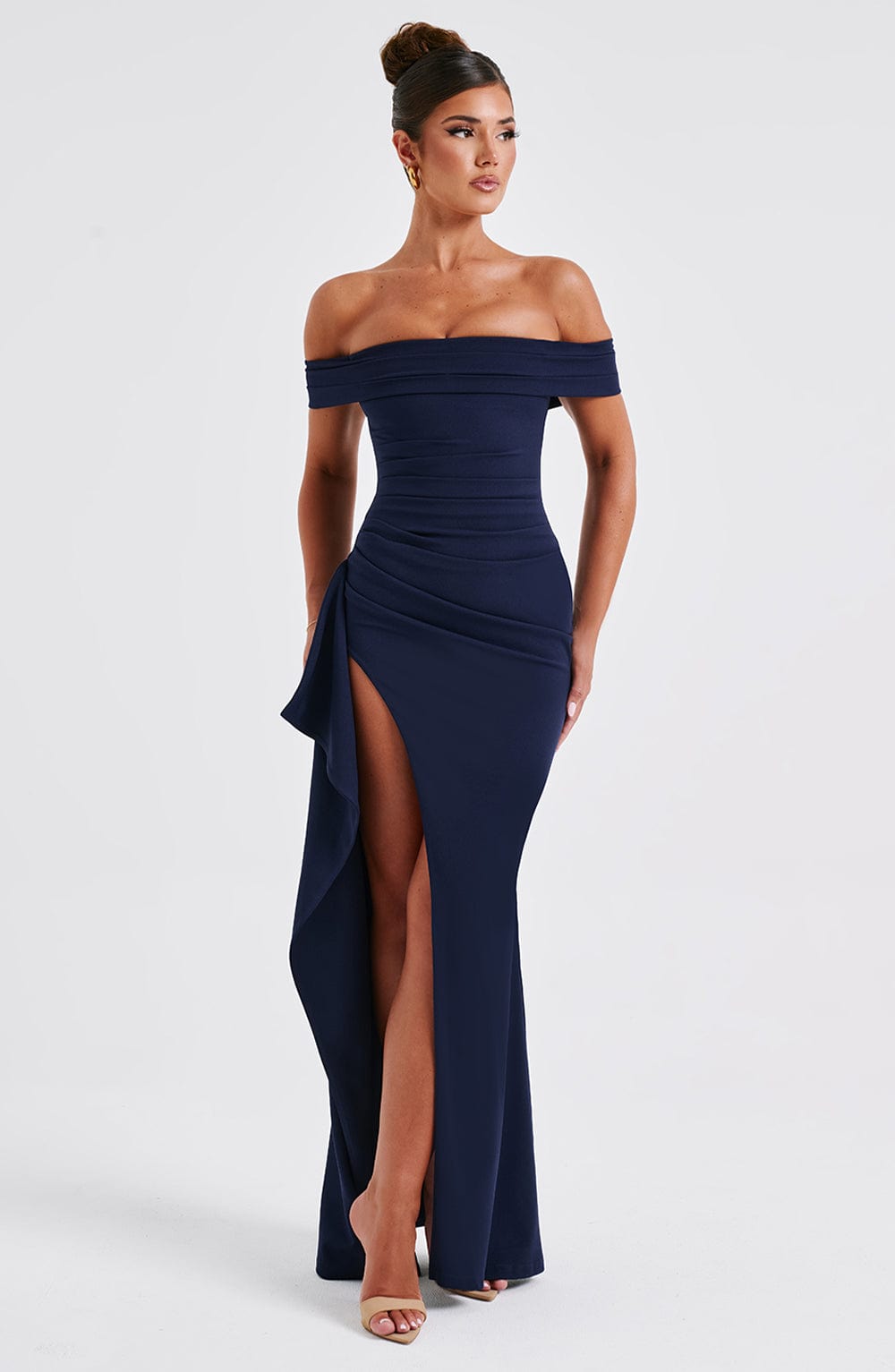 Alice | Langes Kleid mit Schlitz Schultern Frei