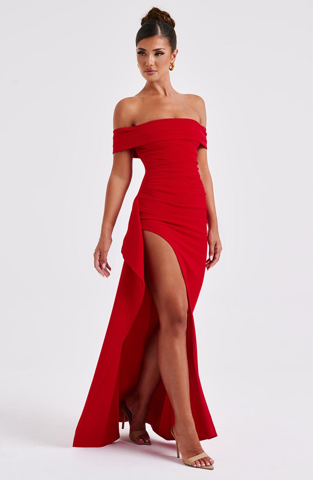 Alice | Langes Kleid mit Schlitz Schultern Frei