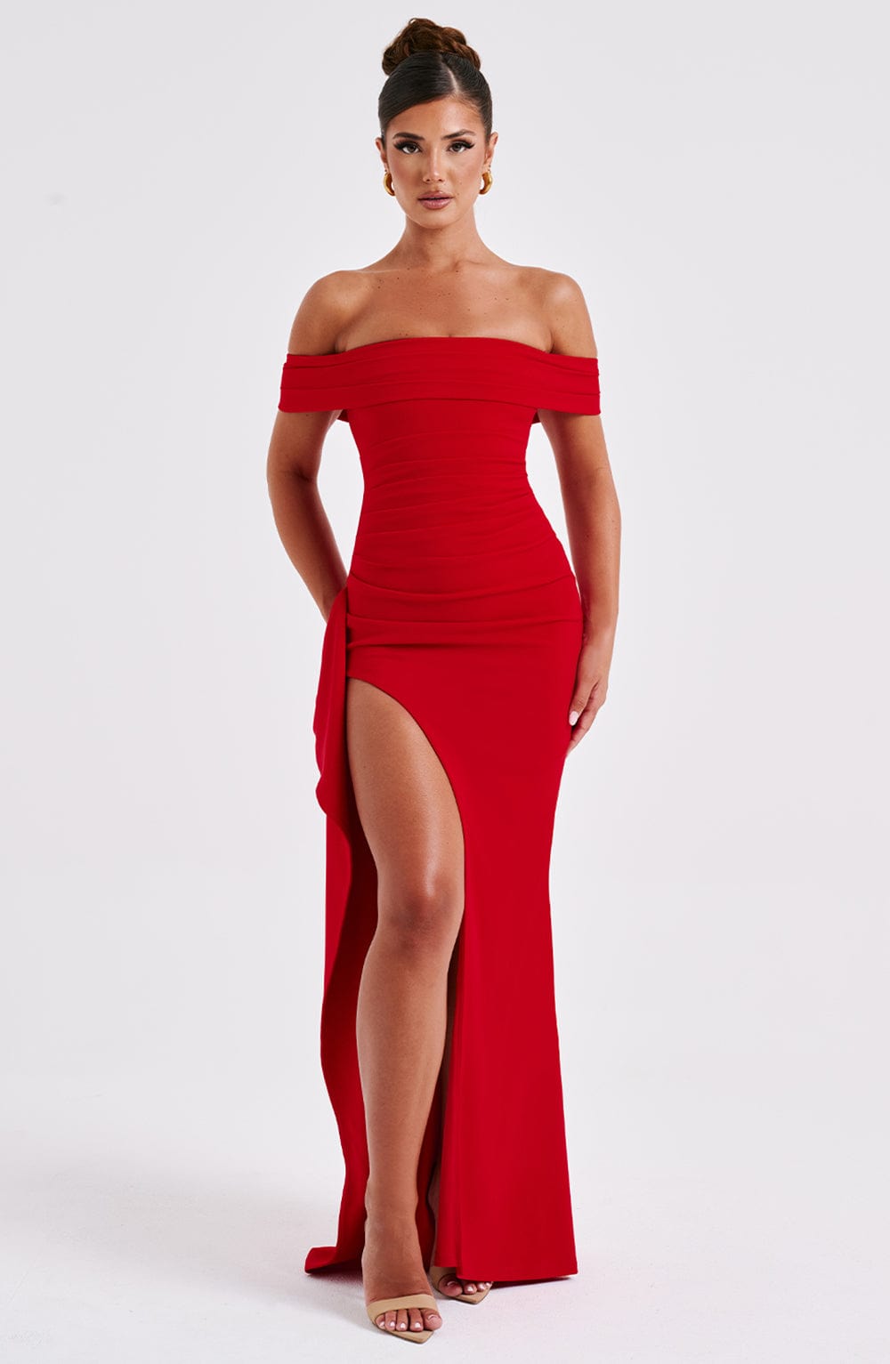 Alice | Langes Kleid mit Schlitz Schultern Frei
