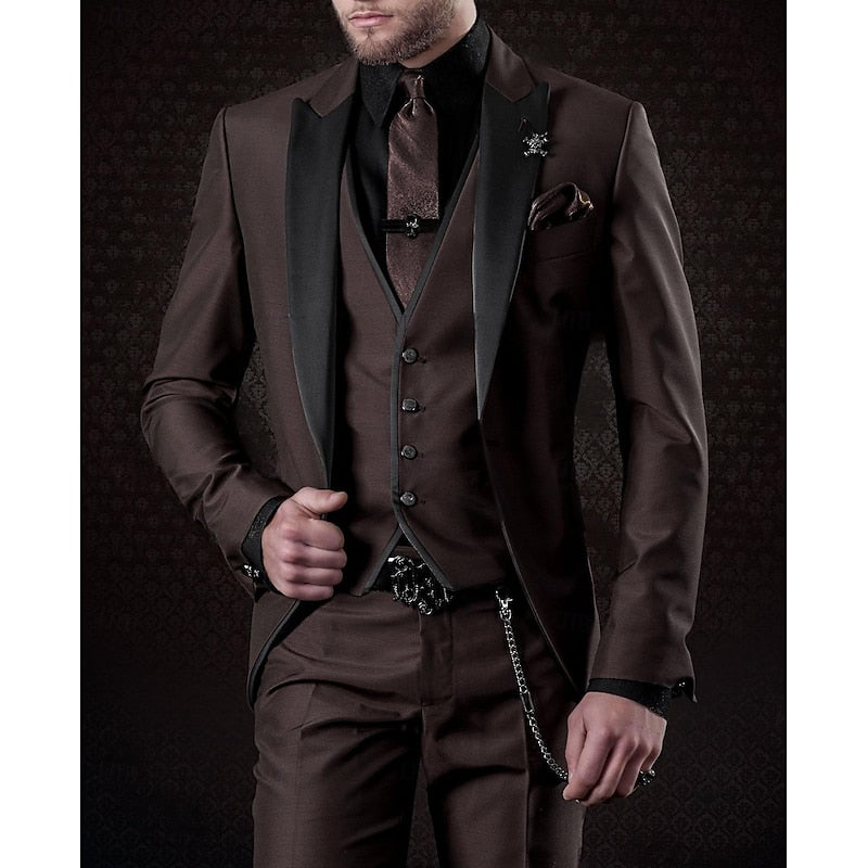 Herren Business Dreiteiliges Set Mit Weste