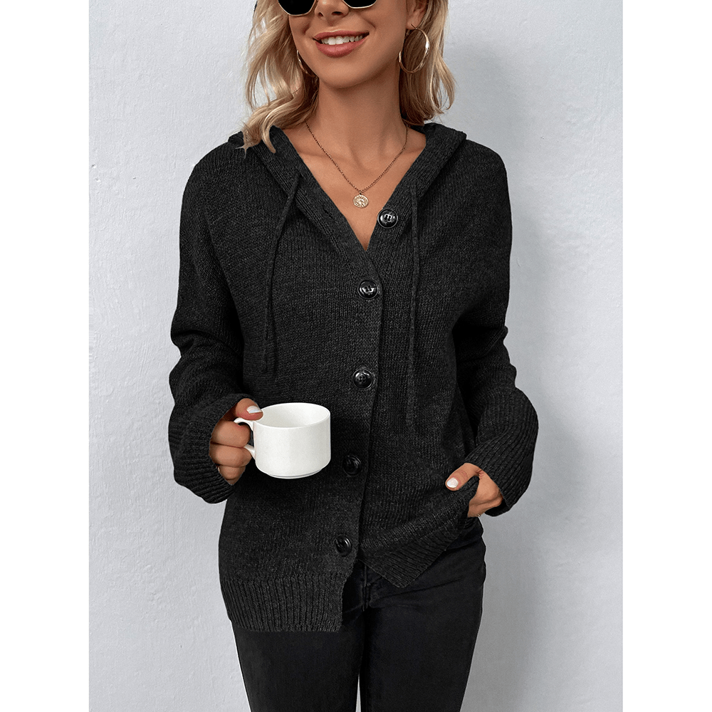 Gudula - Komfortabler Kapuzen Cardigan