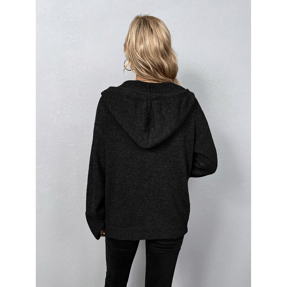 Gudula - Komfortabler Kapuzen Cardigan