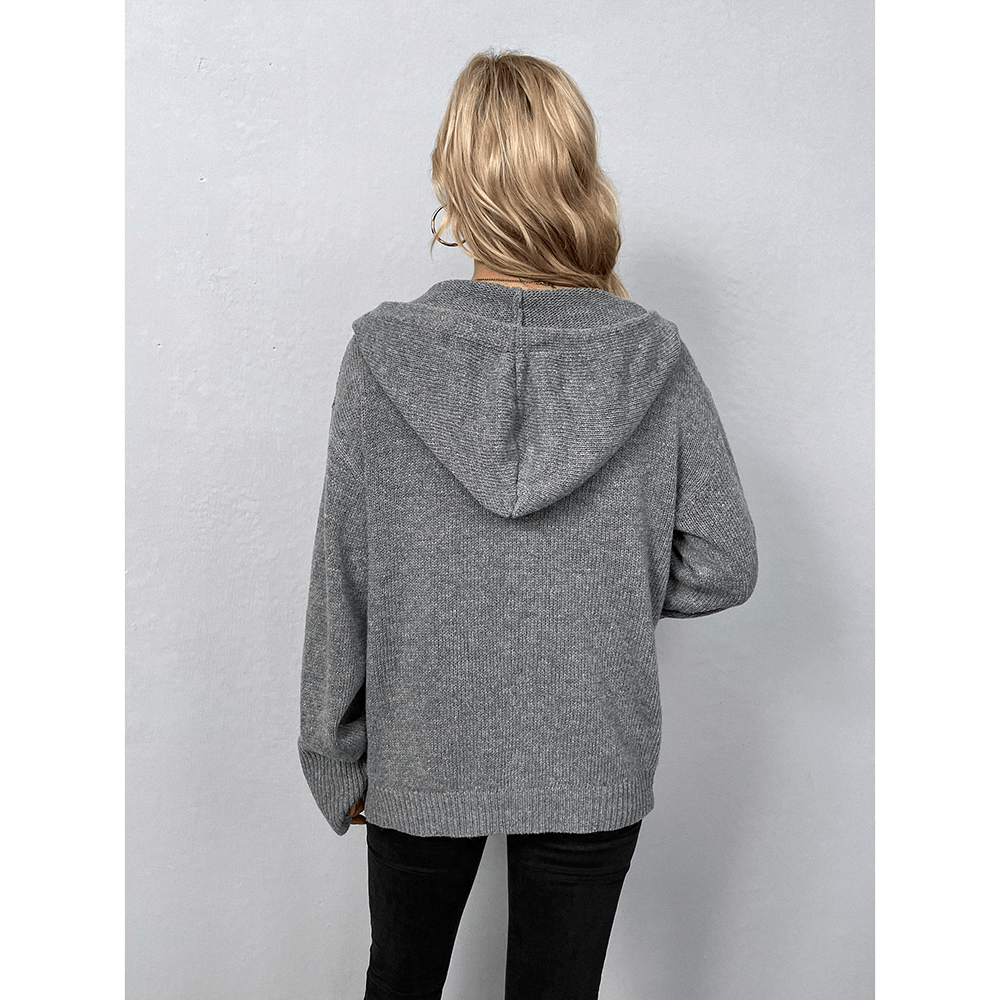 Gudula - Komfortabler Kapuzen Cardigan