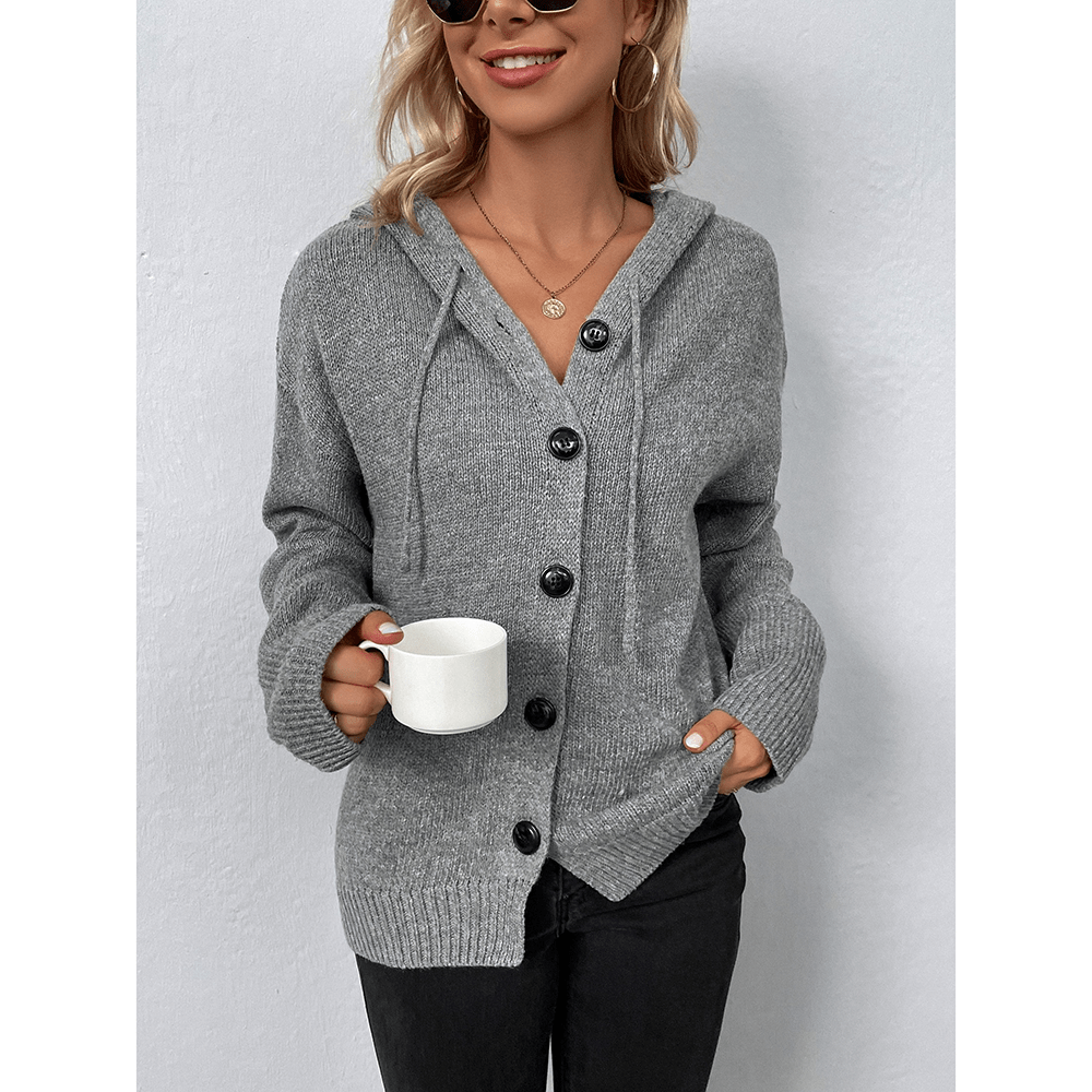 Gudula - Komfortabler Kapuzen Cardigan