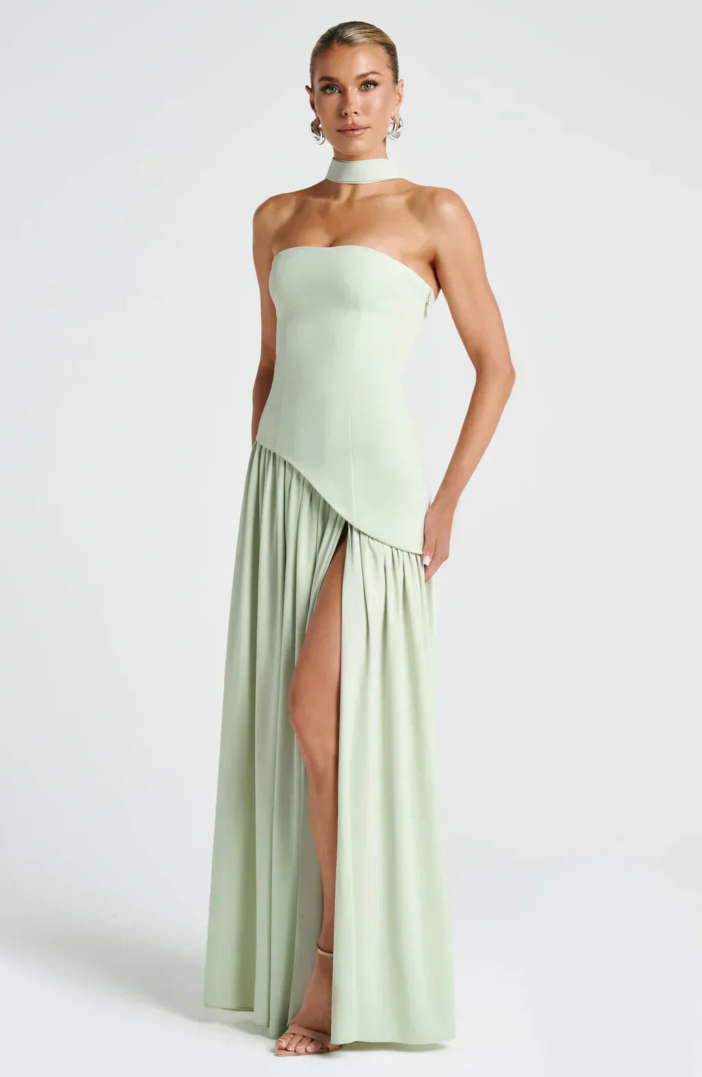 Micah | Elegantes Langes Kleid mit Schlitz