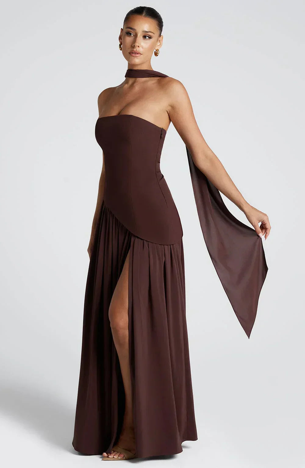 Micah | Elegantes Langes Kleid mit Schlitz