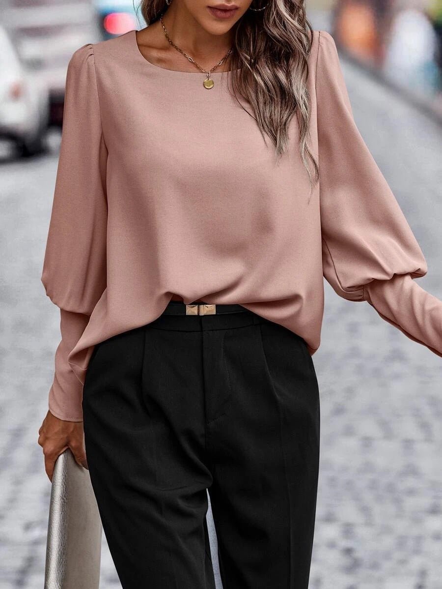 Damen Langärmelige Bluse Modisch