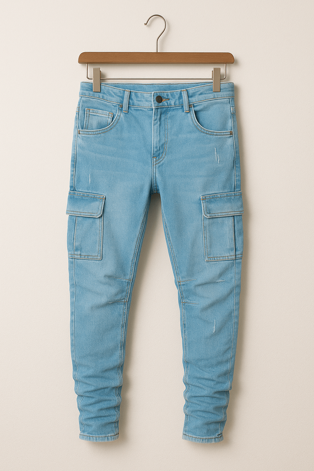 Herren Dehnbare Cargo-Jeans Slim Fit