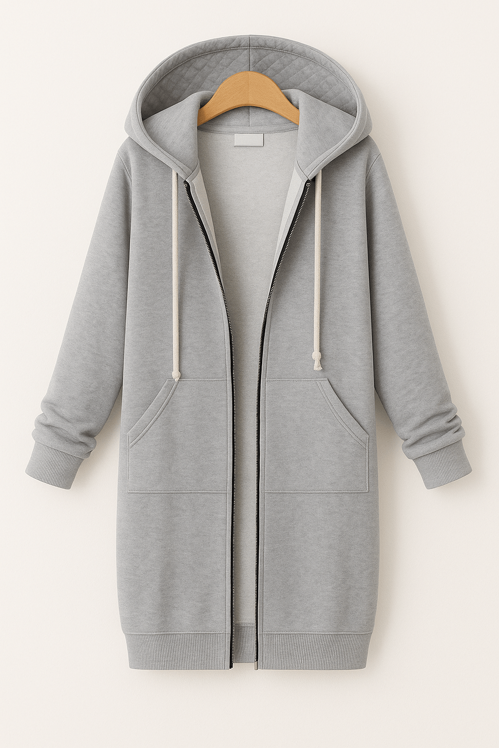 Damen Knielanger Hoodie Warme