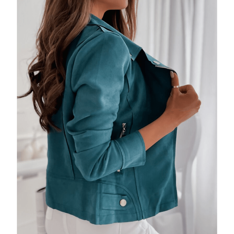Damen Vintage Biker Jacke Leichte
