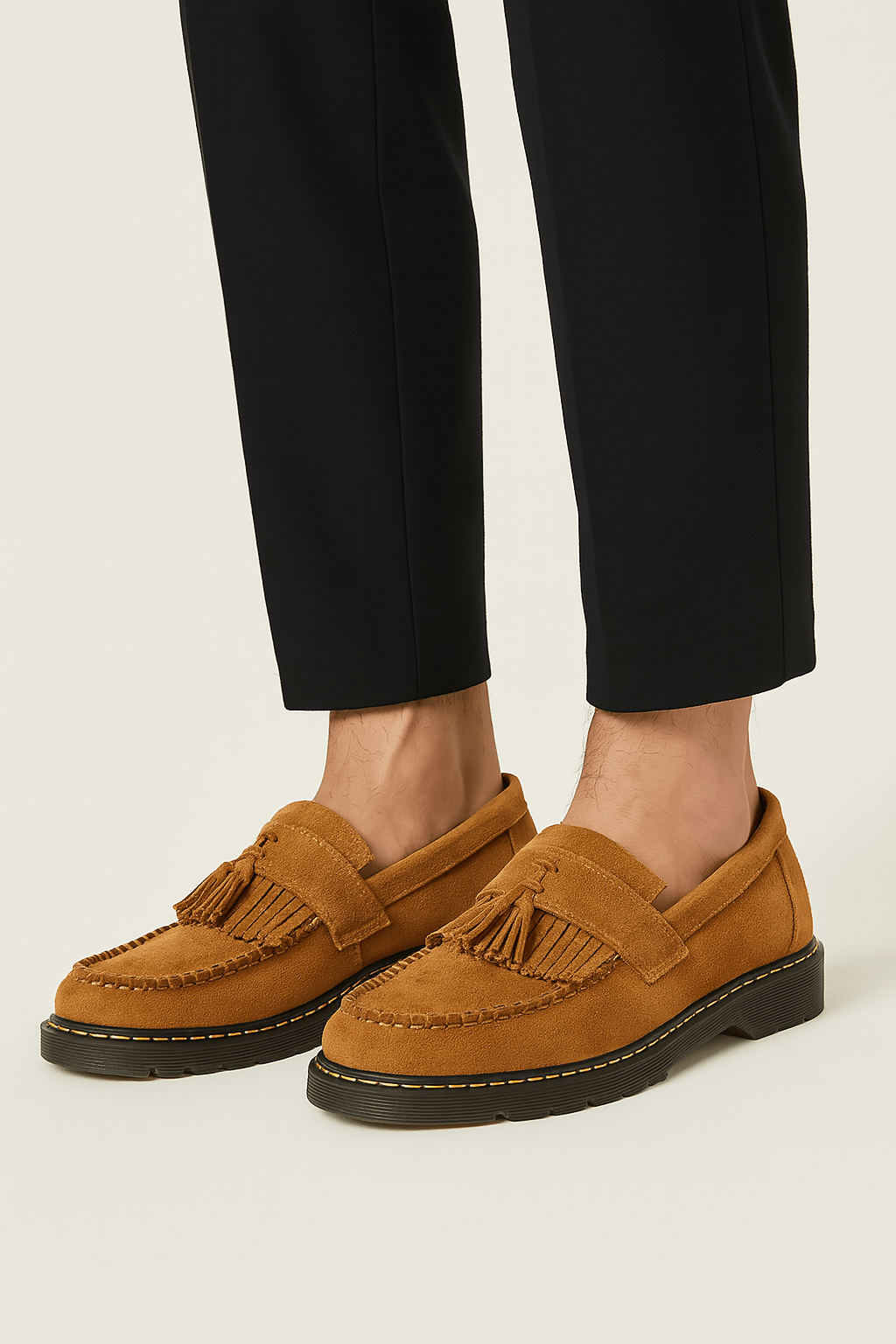 Herren Wildleder-Loafer mit Quasten Bequem
