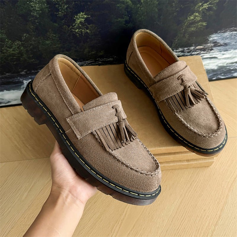Herren Wildleder-Loafer mit Quasten Bequem