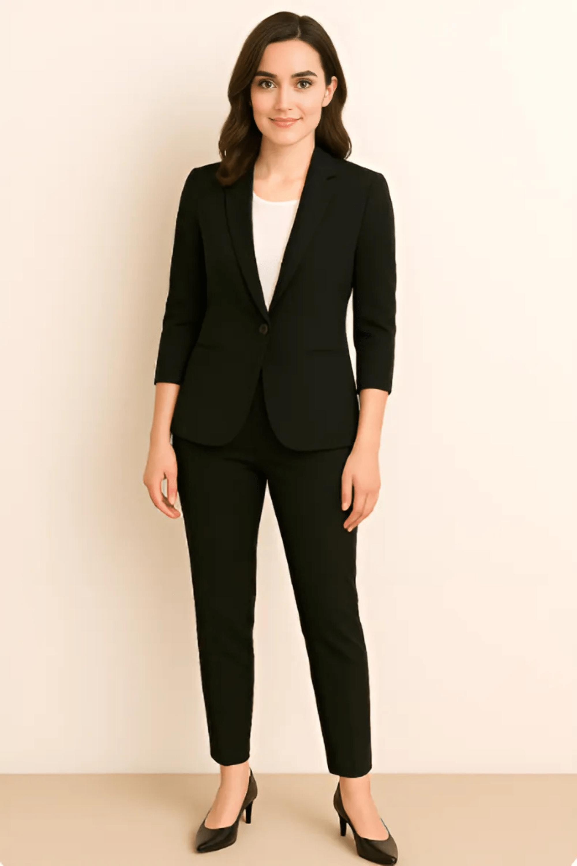 Damen Blazer und Hosen Set Slim fit