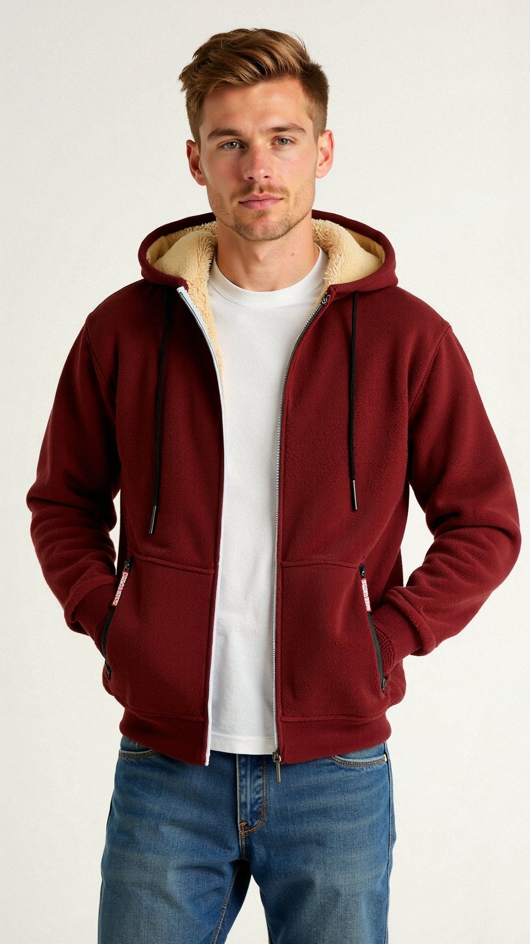 Herren Gefütterter Hoodie Warm