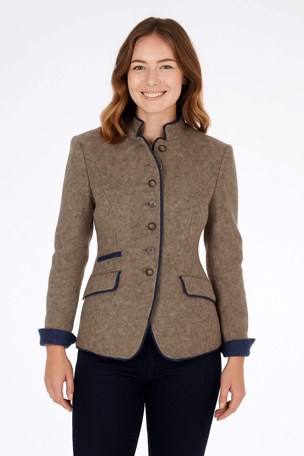 Damen Blazer mit Stehkragen Winter