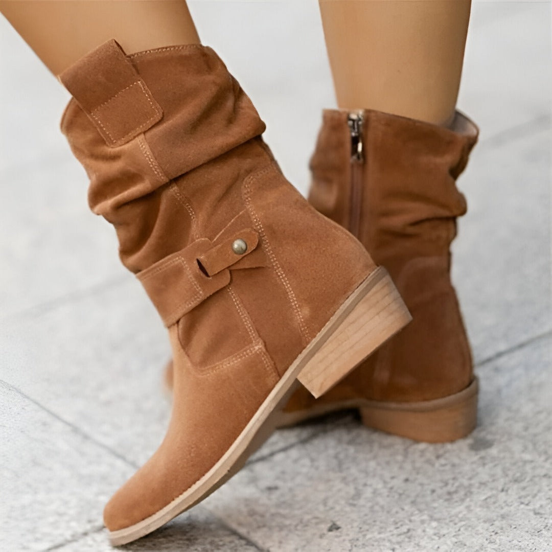 Damen Lässige Stiefel Mit Weichem Fussbett Vintage