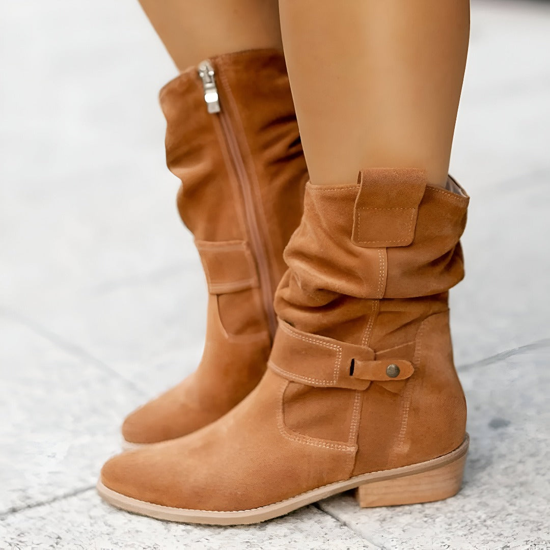 Damen Lässige Stiefel Mit Weichem Fussbett Vintage