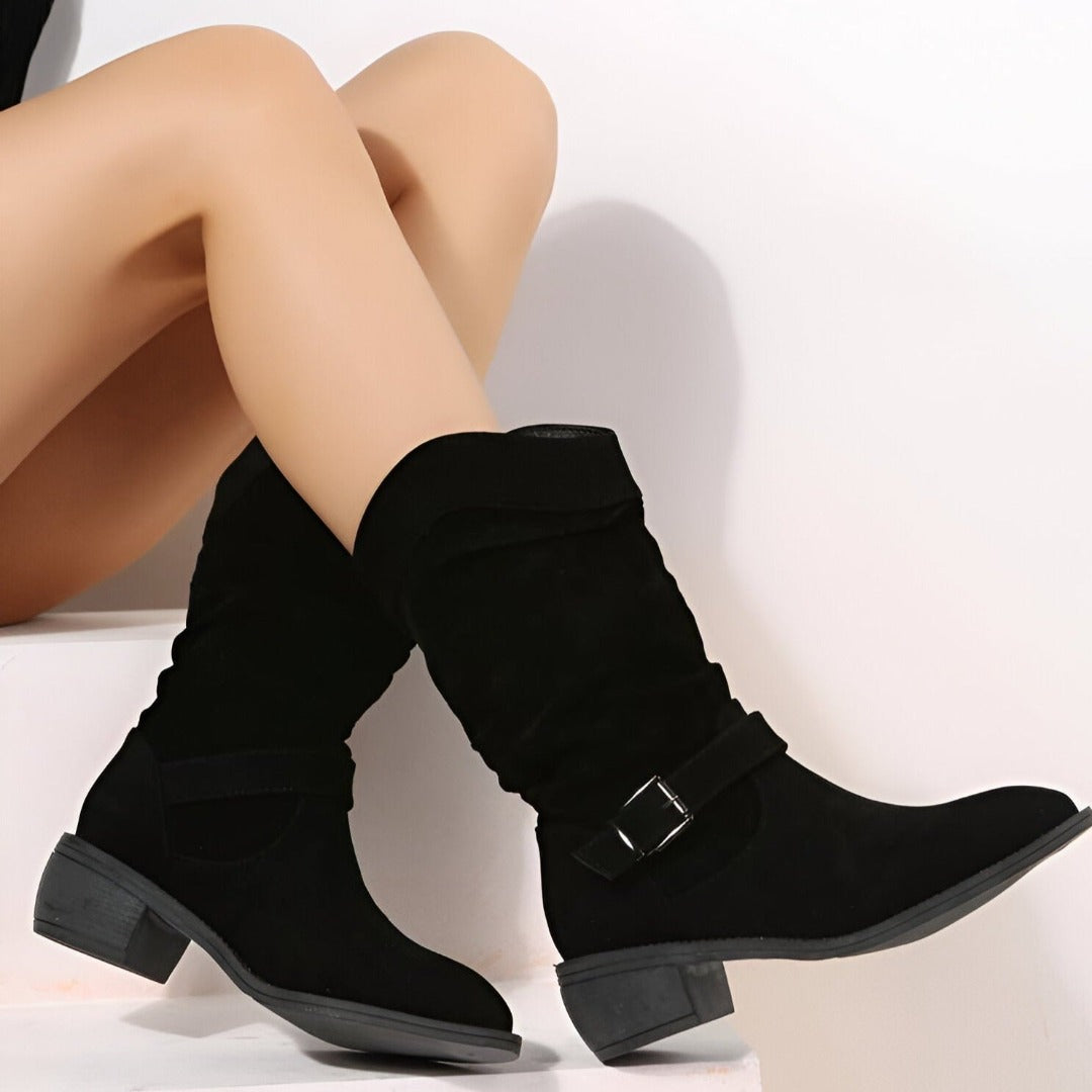 Damen Lässige Stiefel Mit Weichem Fussbett Vintage