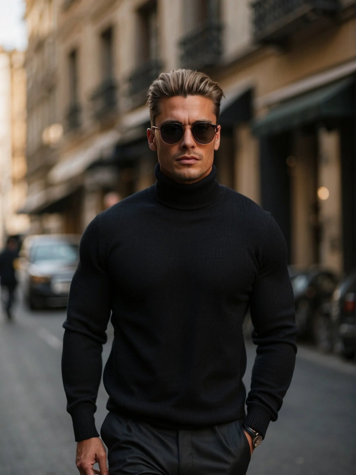 Herren Weiches Rollkragenpullover Warm