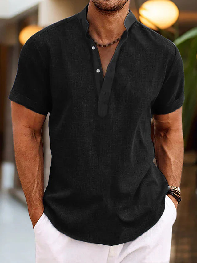 Axel - Hochwertiges, bequemes Herren-Poloshirt mit V-Ausschnitt