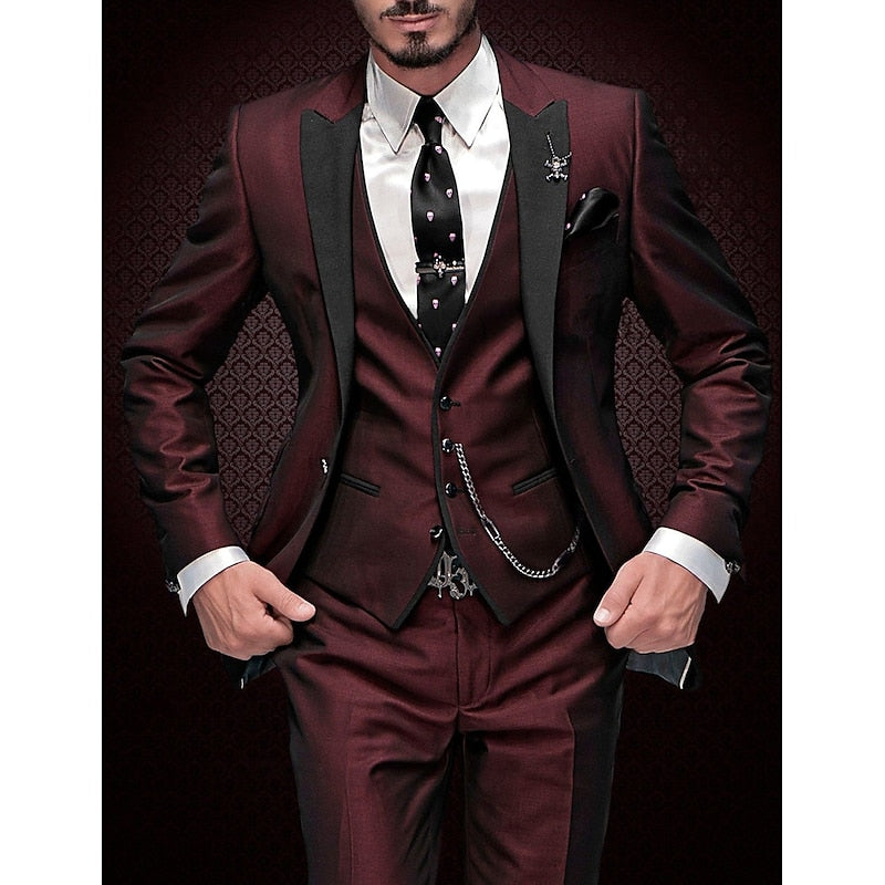 Herren Business Dreiteiliges Set Mit Weste
